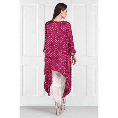 Twenty Nine Pink Bandhani Long Asymmetrical Tunic