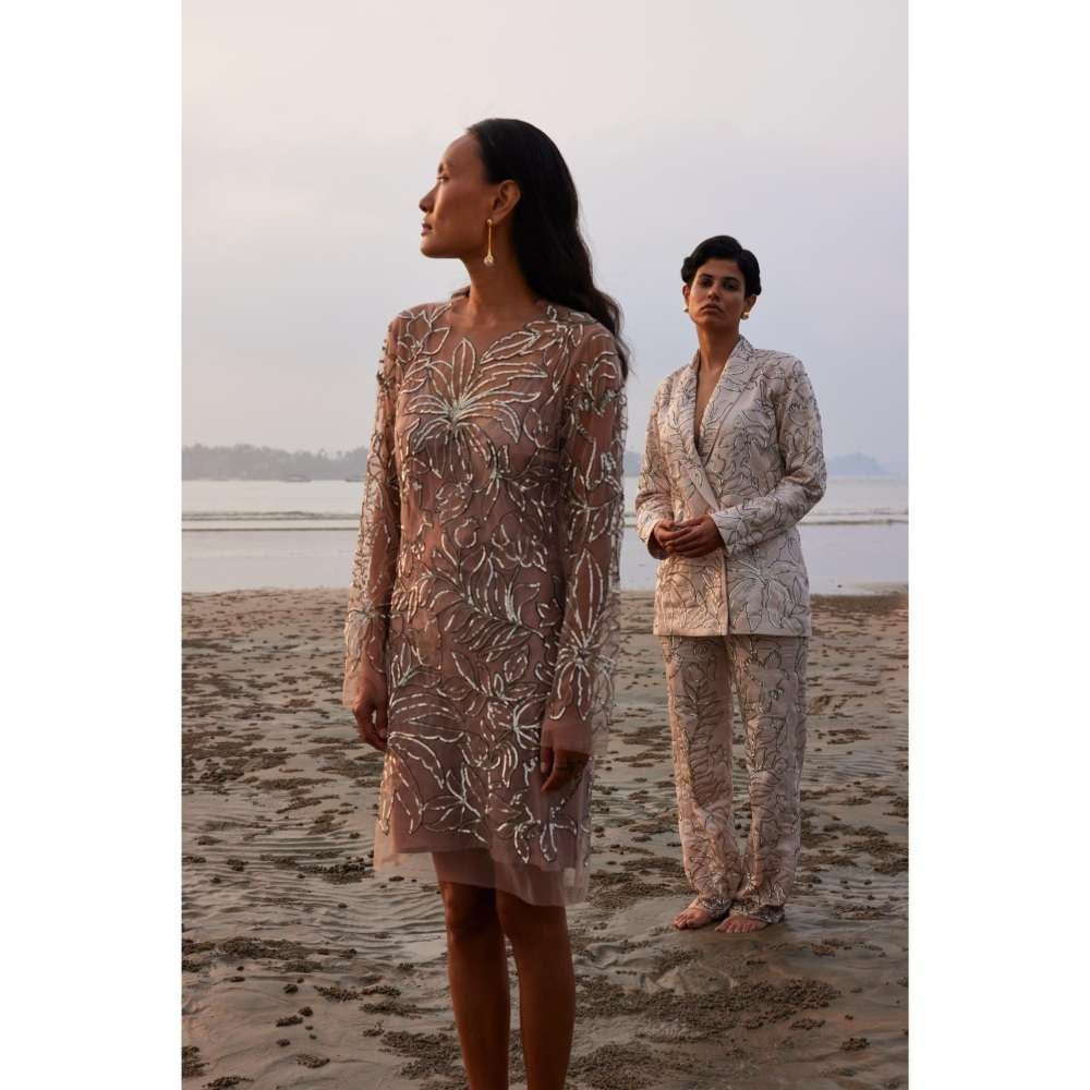 Twinkle Hanspal Hand-Embroidered Short Dress