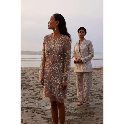 Twinkle Hanspal Hand-Embroidered Short Dress