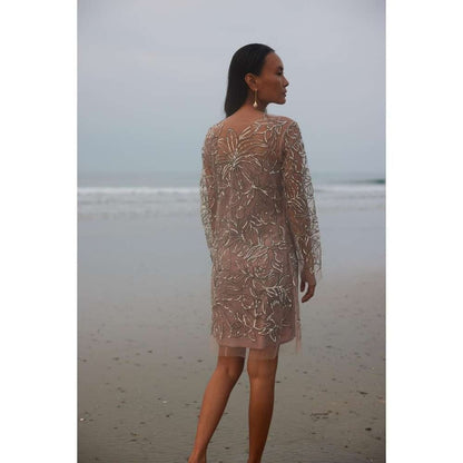 Twinkle Hanspal Hand-Embroidered Short Dress