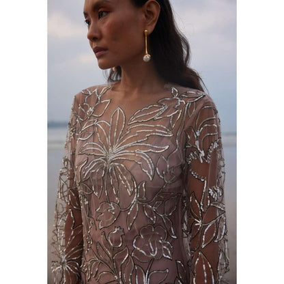 Twinkle Hanspal Hand-Embroidered Short Dress