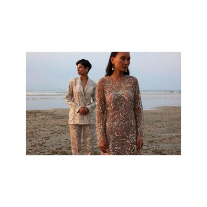 Twinkle Hanspal Hand-Embroidered Short Dress