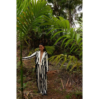 Twinkle Hanspal Blazer with Pant Frills Detailing (Set of 2)