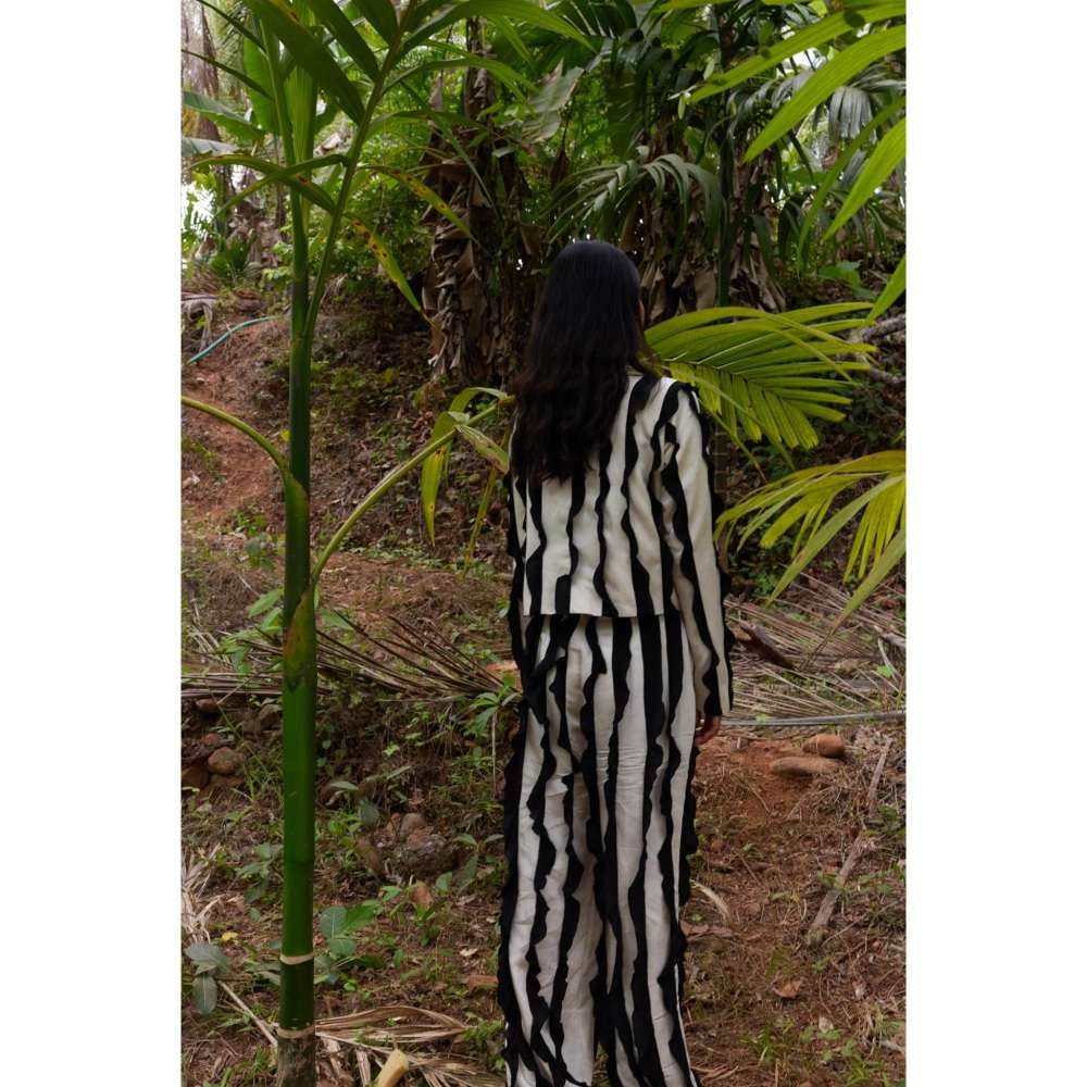 Twinkle Hanspal Blazer with Pant Frills Detailing (Set of 2)