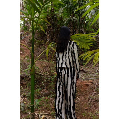 Twinkle Hanspal Blazer with Pant Frills Detailing (Set of 2)