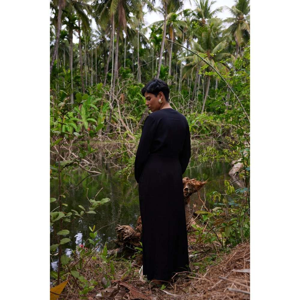 Twinkle Hanspal Colorblocked Dress with Drapes