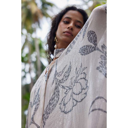 Twinkle Hanspal Printed Boxy Kaftan with Frills