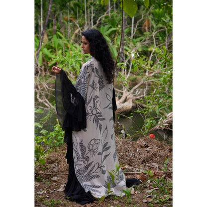 Twinkle Hanspal Printed Boxy Kaftan with Frills