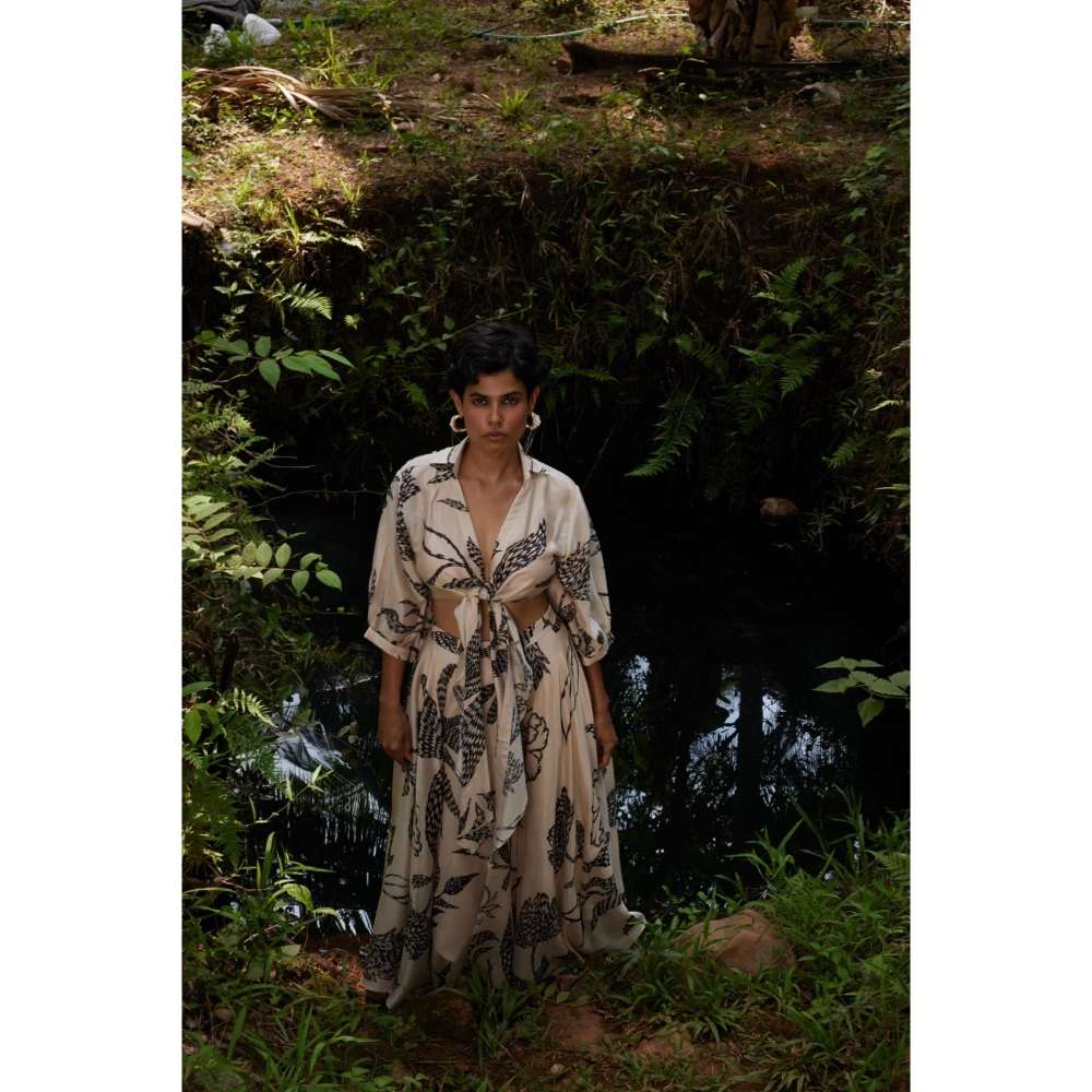 Twinkle Hanspal Tie-Up Cropped Shirt with A Full Circle Skirt (Set of 2)