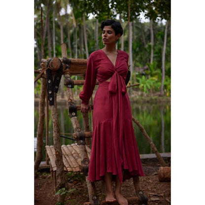 Twinkle Hanspal Tie-Up Dress with Knotted Front