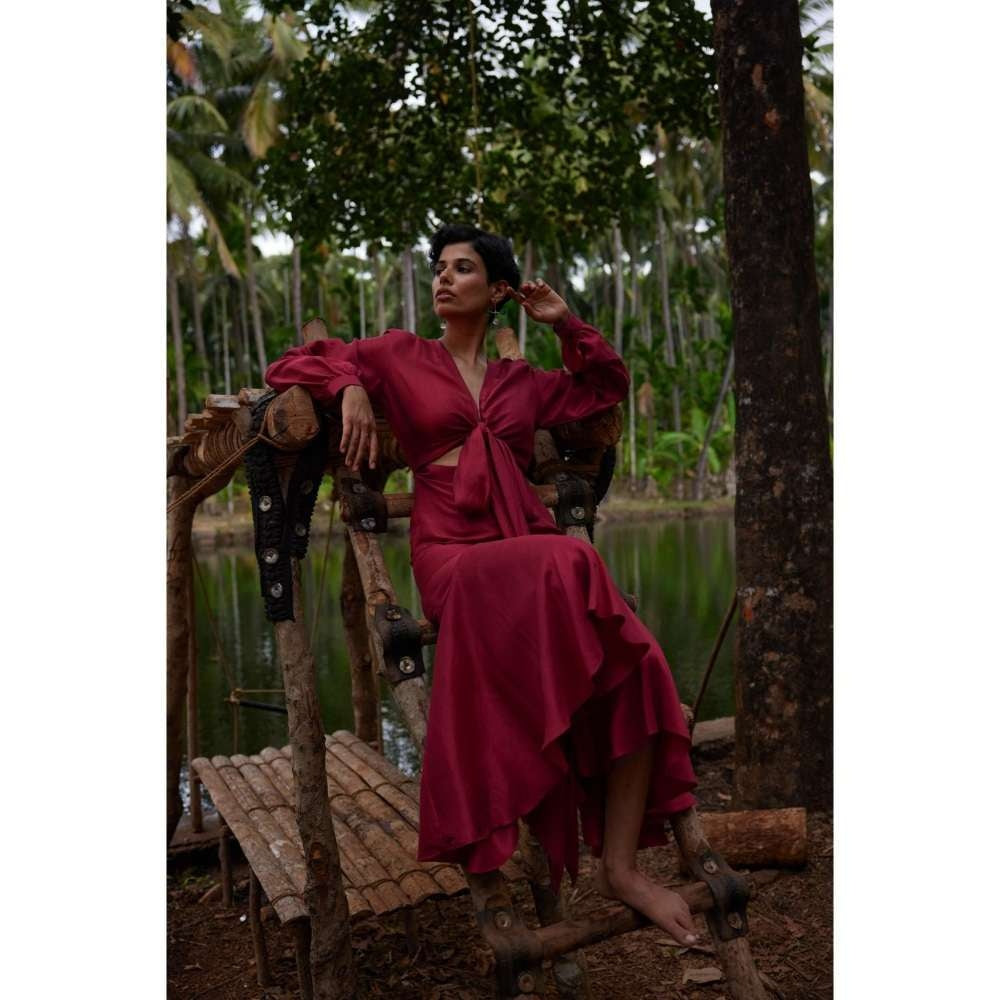 Twinkle Hanspal Tie-Up Dress with Knotted Front