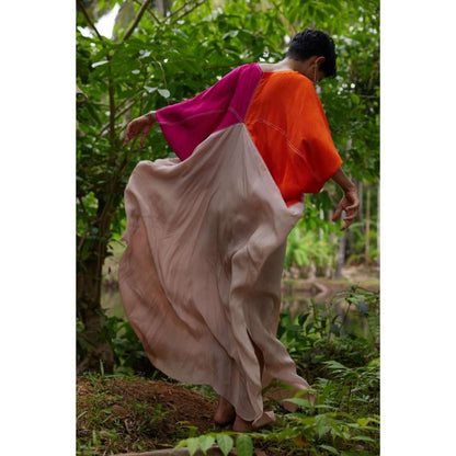 Twinkle Hanspal Color-Block Kaftan with Topstitch Detailing