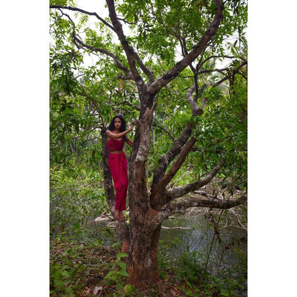 Twinkle Hanspal Hand-Embroidered Corset with Sarong Wrap Skirt (Set of 2)