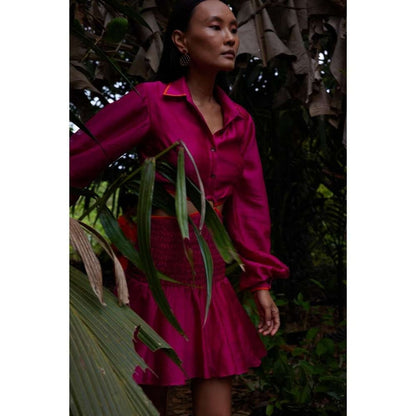 Twinkle Hanspal Cut-Out Mini Dress with Contrast Detailing