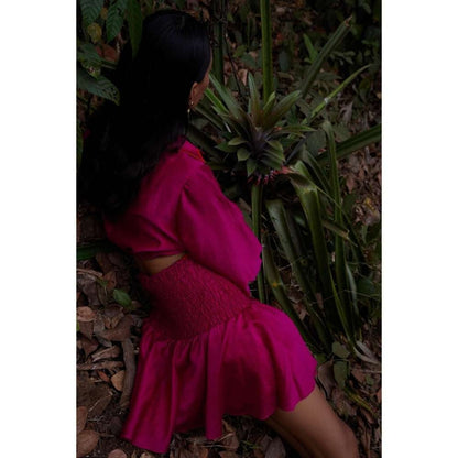 Twinkle Hanspal Cut-Out Mini Dress with Contrast Detailing