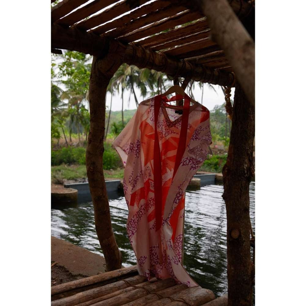 Twinkle Hanspal Printed Kaftan with Neck Tie-Up