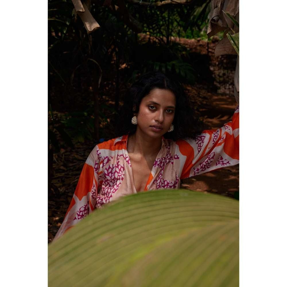 Twinkle Hanspal Printed Tie-Up Jumpsuit with Knotted Front