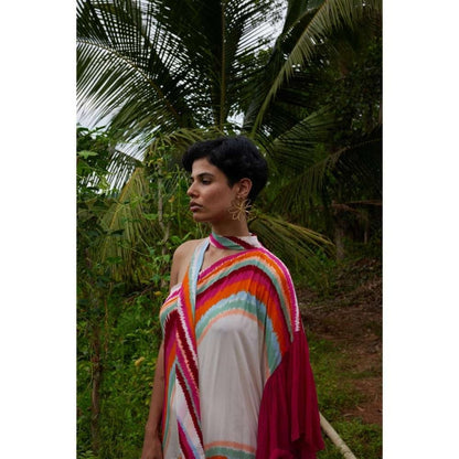 Twinkle Hanspal One ShoulderDress with Frill Detailing