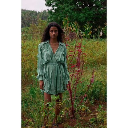 Twinkle Hanspal Shirt Dress with Frills Detailing