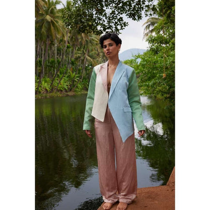 Twinkle Hanspal Color Block Blazer and Pant (Set of 2)