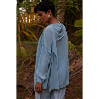 Twinkle Hanspal Scarf Shirt with Drapes