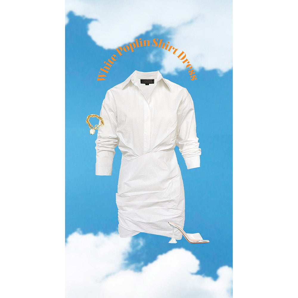 Urban Suburban White Short Shirt Dress