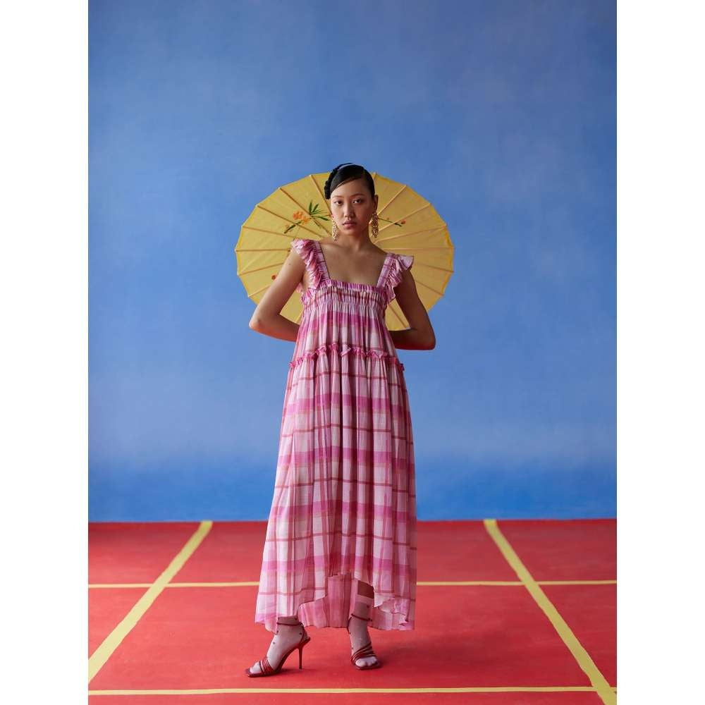 Uri by Mrunalini Rao Confetti Pink Maxi Dress