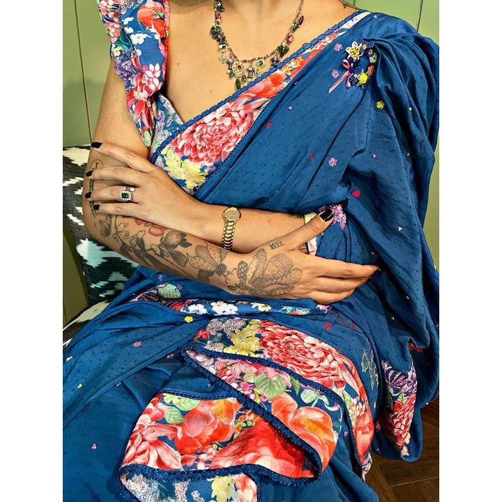 Uri by Mrunalini Rao Anara Embroidered Saree with Unstitched Blouse