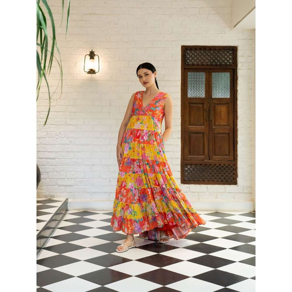 Floral Embroidered Gowns by Mrunalini Rao – South India Fashion