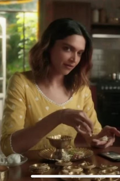Deepika Padukone In Hairat Yellow Anarkali Set