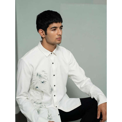 Varun Chakkilam White Embroidered Horse Shirt