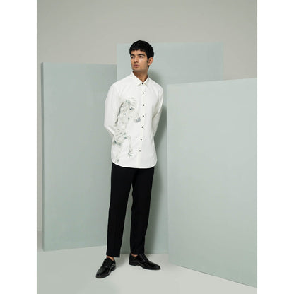 Varun Chakkilam White Embroidered Horse Shirt