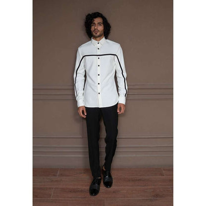 Varun Chakkilam Arctic Blanc Streak Shirt