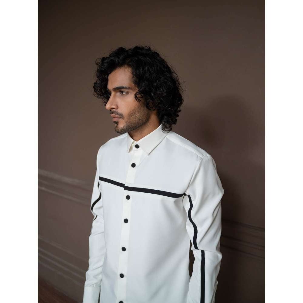 Varun Chakkilam Arctic Blanc Streak Shirt