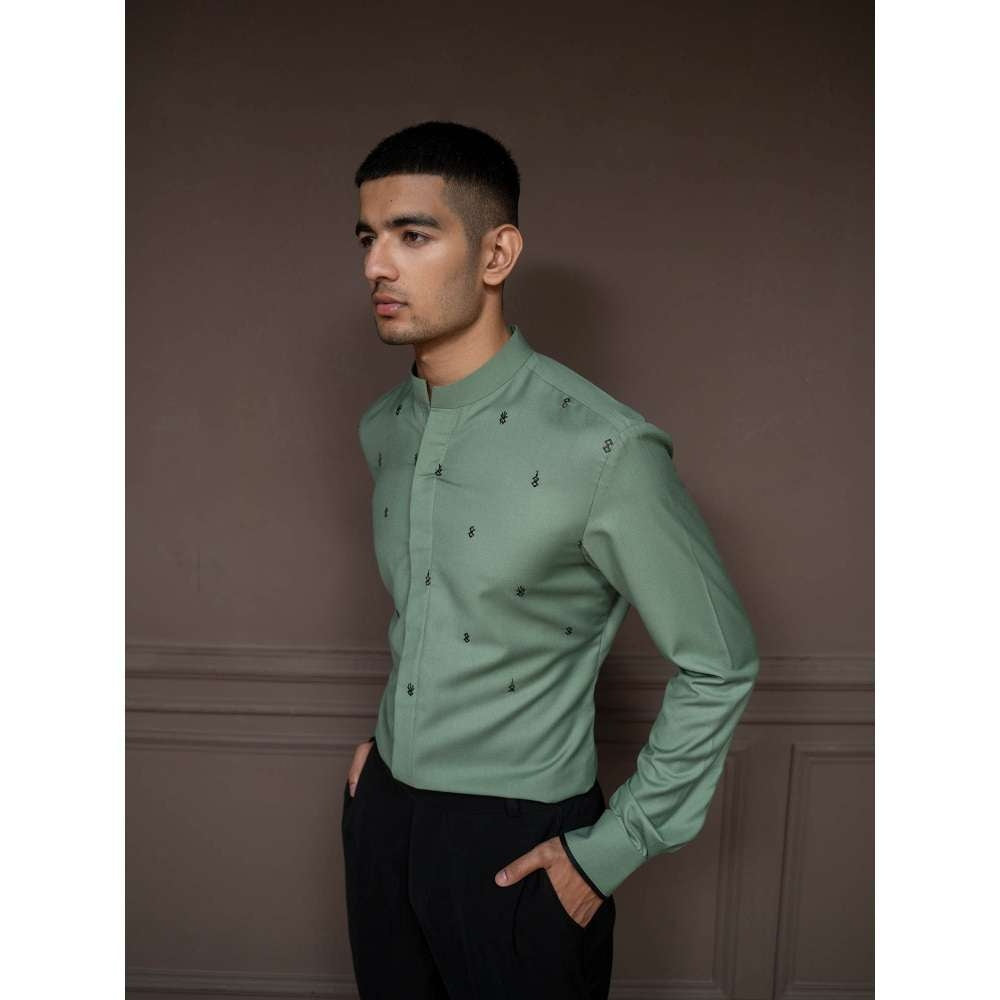 Varun Chakkilam Autumn Sage Speckle Shirt