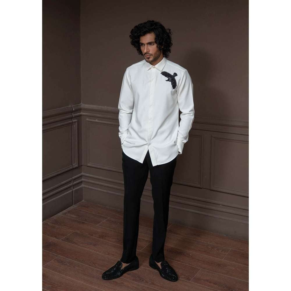 Varun Chakkilam Winter Tide White Sorbet Shirt
