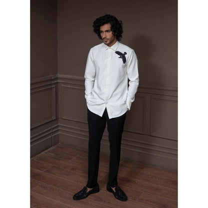 Varun Chakkilam Winter Tide White Sorbet Shirt