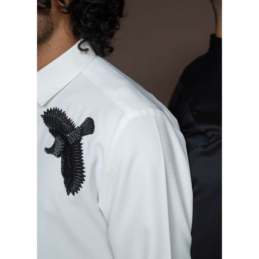 Varun Chakkilam Winter Tide White Sorbet Shirt