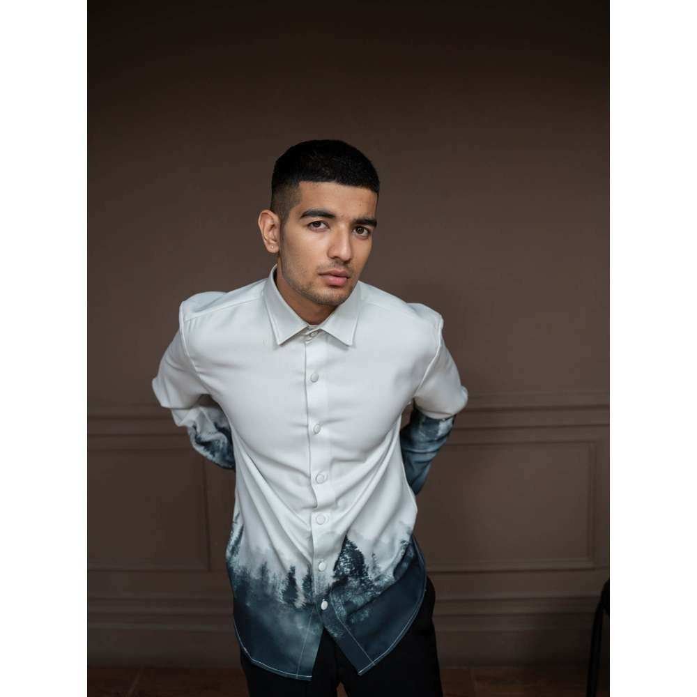 Varun Chakkilam Ivory Midnight Forest Shirt