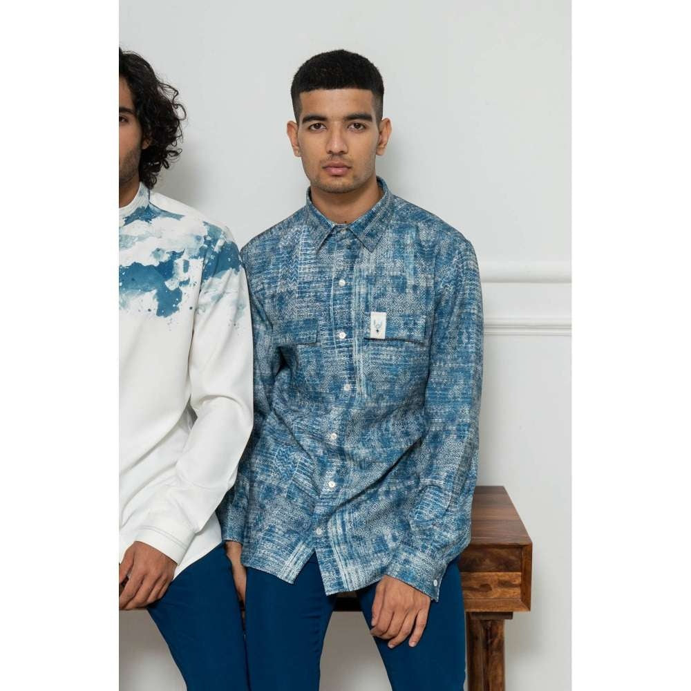 Varun Chakkilam Reverie Blue Distressed Shirt