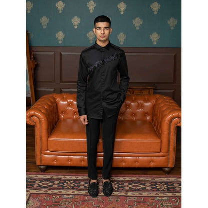 Varun Chakkilam Ebony Black Streak Shirt