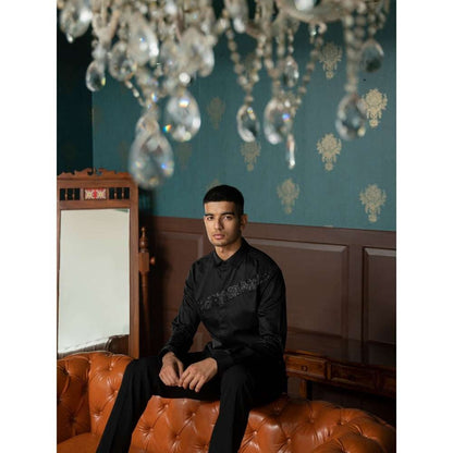 Varun Chakkilam Ebony Black Streak Shirt