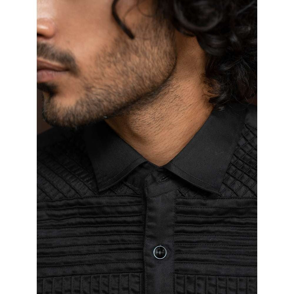 Varun Chakkilam Ebony Black Impressions Shirt