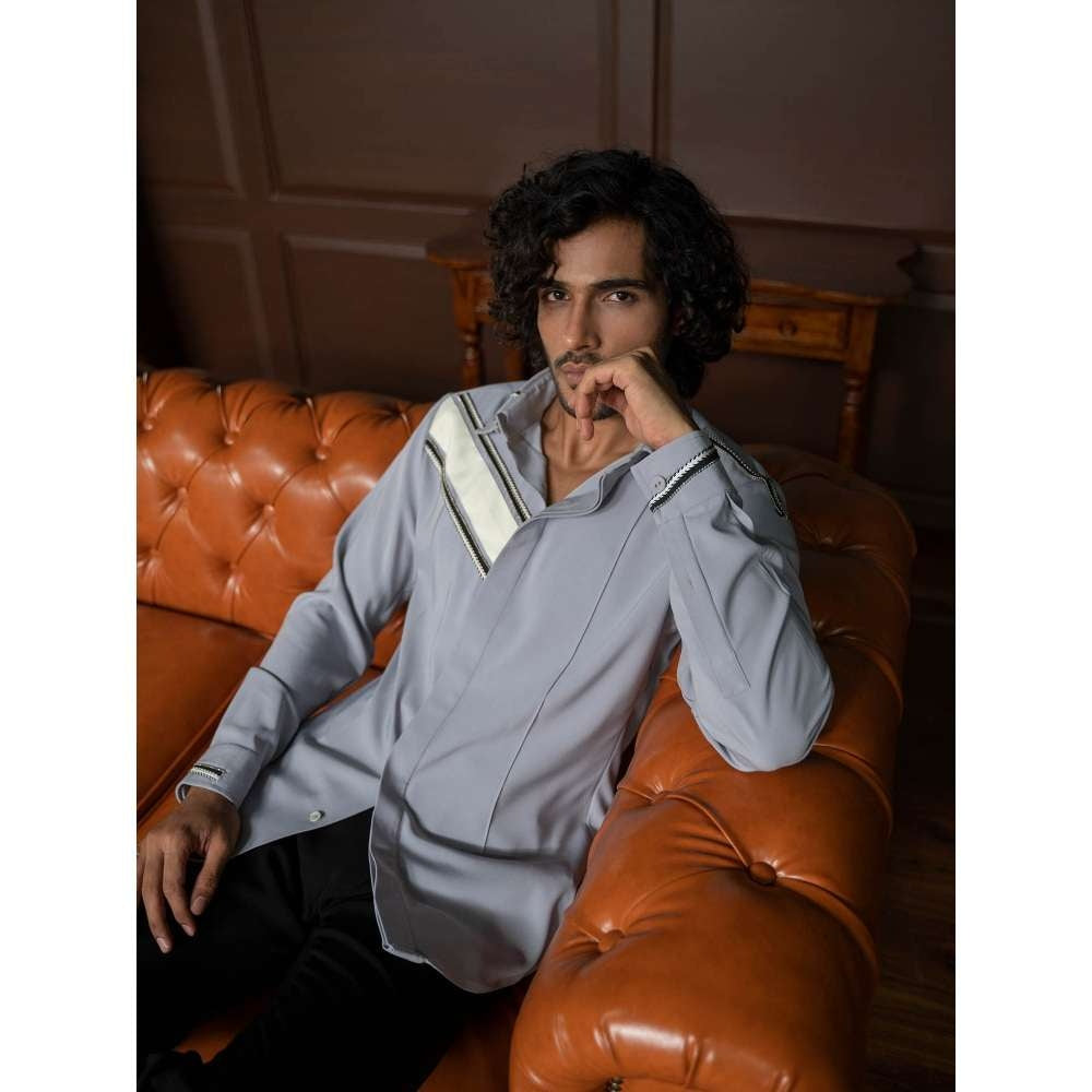 Varun Chakkilam Visteria Grey Streak Shirt