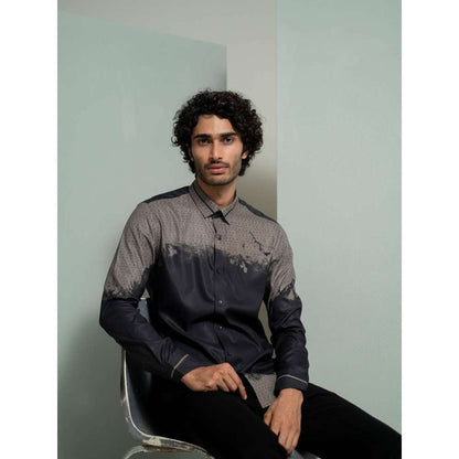 Varun Chakkilam Black Grunge Diffused Shirt