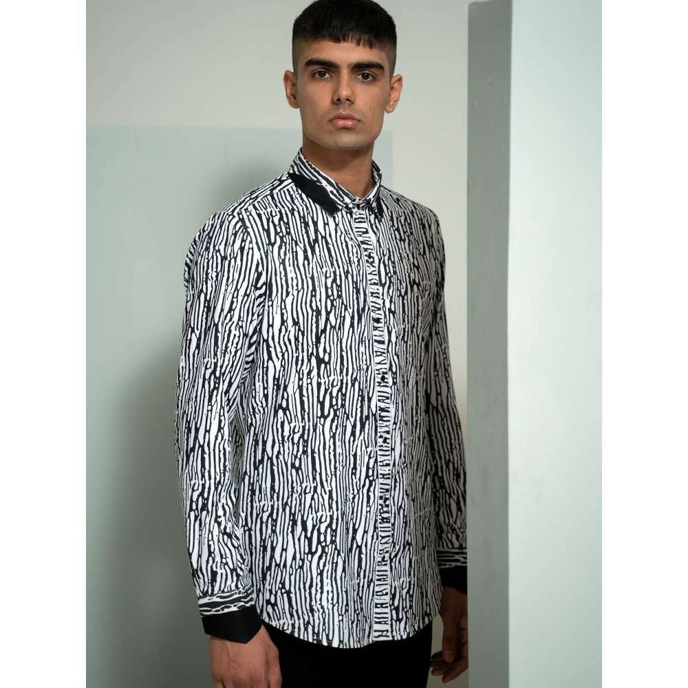 Varun Chakkilam White Printed Shirt