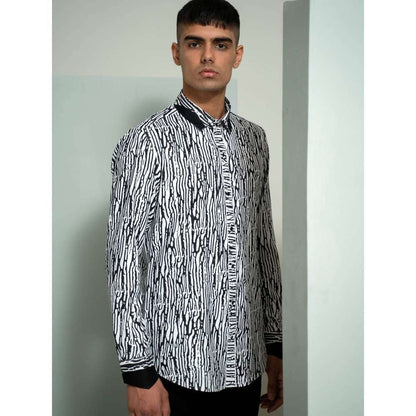 Varun Chakkilam White Printed Shirt