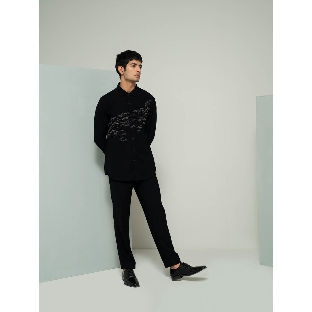 Varun Chakkilam Black Waves Shirt