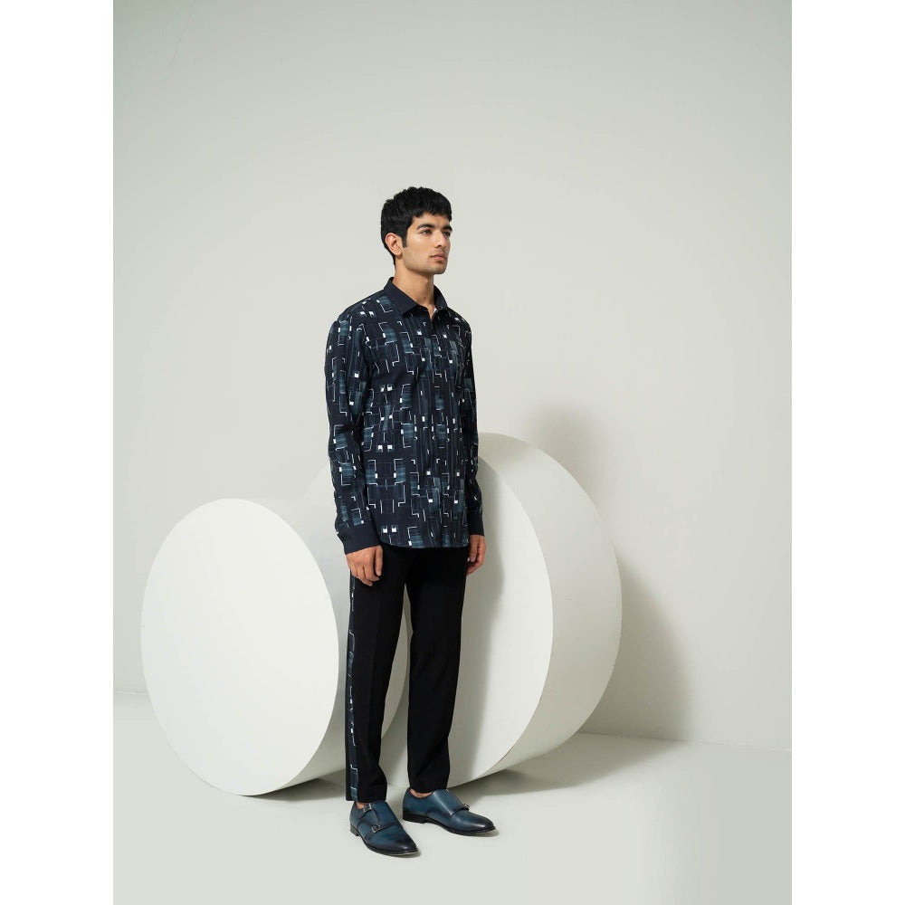 Varun Chakkilam Black Diffused Shirt