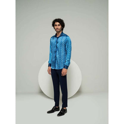 Varun Chakkilam Blue Hourglass Shirt